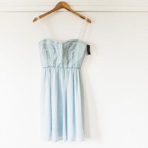 NWT BCBG Crystal Blue Sequin & Tulle Dress